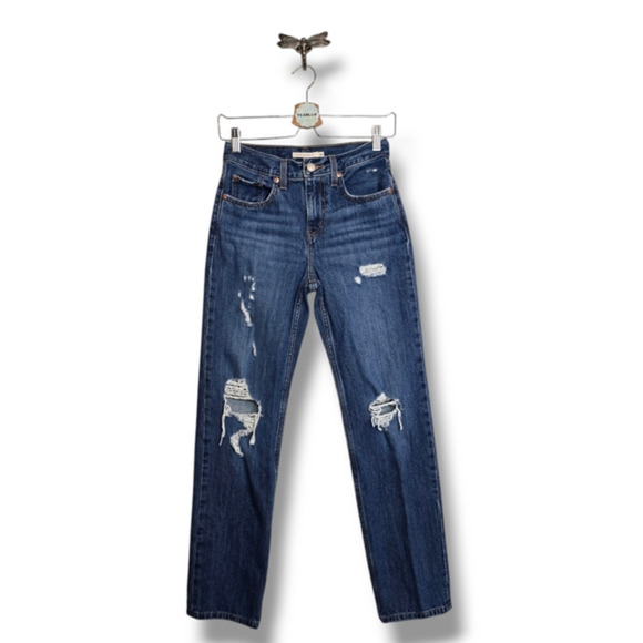 Levi's 24×30.5 Low Pro Amplify It Medium Wash Straight Leg Jean - Picture 1 of 13